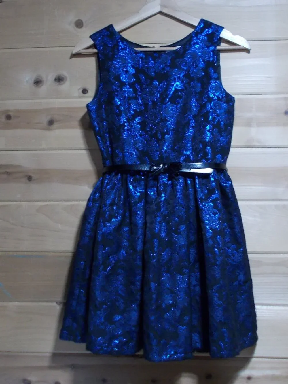 The Children's Place Girls Formal Dress with black belt Size14 EUC